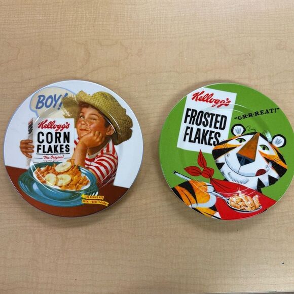 Kelloggs Corn Flakes and Frosted Flakes Plate Set - Picture 1 of 4
